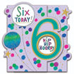 Picture of 6 TODAY BIRTHDAY CARD HIP HIP HOORAY